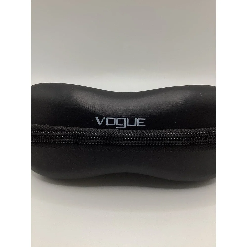 Vogue Authentic Semi-Hard Zipper Eyeglass/Sunglass Case Medium-Large Size BLACK